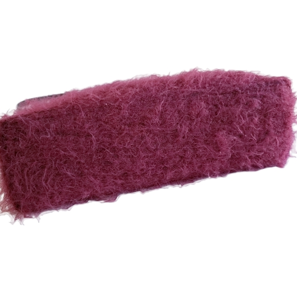 MAXX NY Curly Maroon Angora Fur Handbag NWOT - Picture 5 of 9